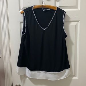 Karl Lagerfeld black and white dress top